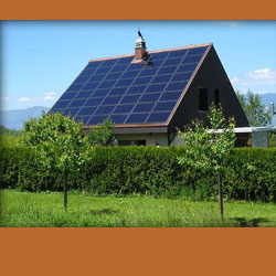 House with solar panels